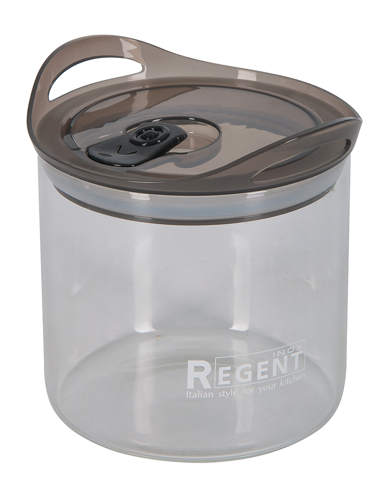 Банка для сыпучих продуктов Regent Inox Desco, 0,9 л93-DE-CA-01-900 Банка для сыпучих продуктов Regent Inox Desco, 0,9 л93-DE-CA-01-900Банка для сыпучих продуктов Regent Inox Desco изготовлена из прочного стекла. Прозрачные стенки позволяют видеть содержимое. Банка снабжена пластиковой крышкой с клапаном.. Изделие подходит для хранения разнообразных сыпучих продуктов, таких как крупы, сахар, соль, чай, кофе и многое другое. Банка сбережет ваши продукты от влаги, пыли и насекомых и надолго сохранит их свежими.