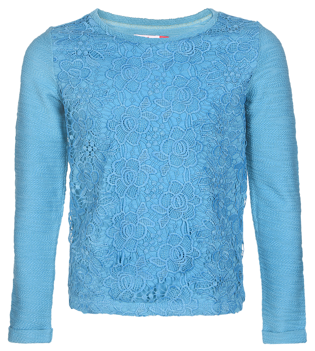 Джемпер для девочки Sela, цвет: бирюзовый. St-613/260-7110. Размер 116, 6 летSt-613/260-7110 Джемпер для девочки Sela, цвет: бирюзовый. St-613/260-7110. Размер 116, 6 летSt-613/260-7110Джемпер для девочки Sela изготовлен из высококачественной комбинированной пряжи из натурального хлопка. Джемпер с длинными рукавами и круглым вырезом горловины дополнен ажурной кружевной вставкой спереди. Рукава изделия дополнена декоративными отворотами.
