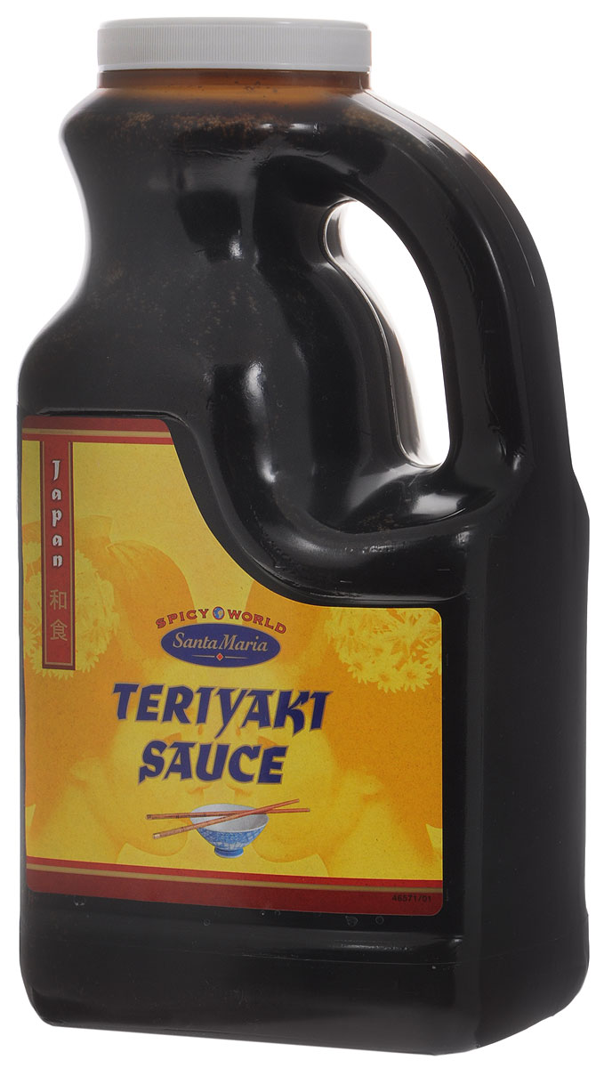 Santa Maria соус Терияки, 2,16 кг4657 Santa Maria соус Терияки, 2,16 кг4657Santa Maria Терияки - это не просто классический знаменитый японский соус, а целая кулинарная философия. В дословном переводе с японского слово тери означает блеск, а яки - жареное. Соус Терияки очень полезен для здоровья, так как богат ценными минеральными веществами - кальцием, магнием и железом, а также витаминами группы В.Это универсальный соус, который великолепно сочетается практически с любыми блюдами, придавая им характерный сладковато-соевый вкус. Добавляется во время приготовления к блюдам из мяса, рыбы и овощей, придавая им густую консистенцию. Соусом заправляют овощные салаты. На основе соуса Терияки готовят многие другие популярные азиатские соусы.Уважаемые клиенты! Обращаем ваше внимание, что полный перечень состава продукта представлен на дополнительном изображении.