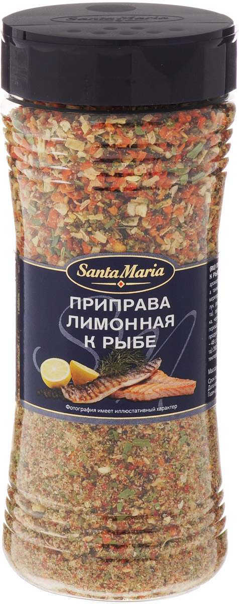 Santa Maria Лимонная приправа к рыбе, 230 г17144 Santa Maria Лимонная приправа к рыбе, 230 г17144Приправа Santa Maria с насыщенным вкусом и ароматом лимона. Прекрасно подходит к рыбе, а также к овощам и салатам, например, из морепродуктов.Уважаемые клиенты! Обращаем ваше внимание, что полный перечень состава продукта представлен на дополнительном изображении.