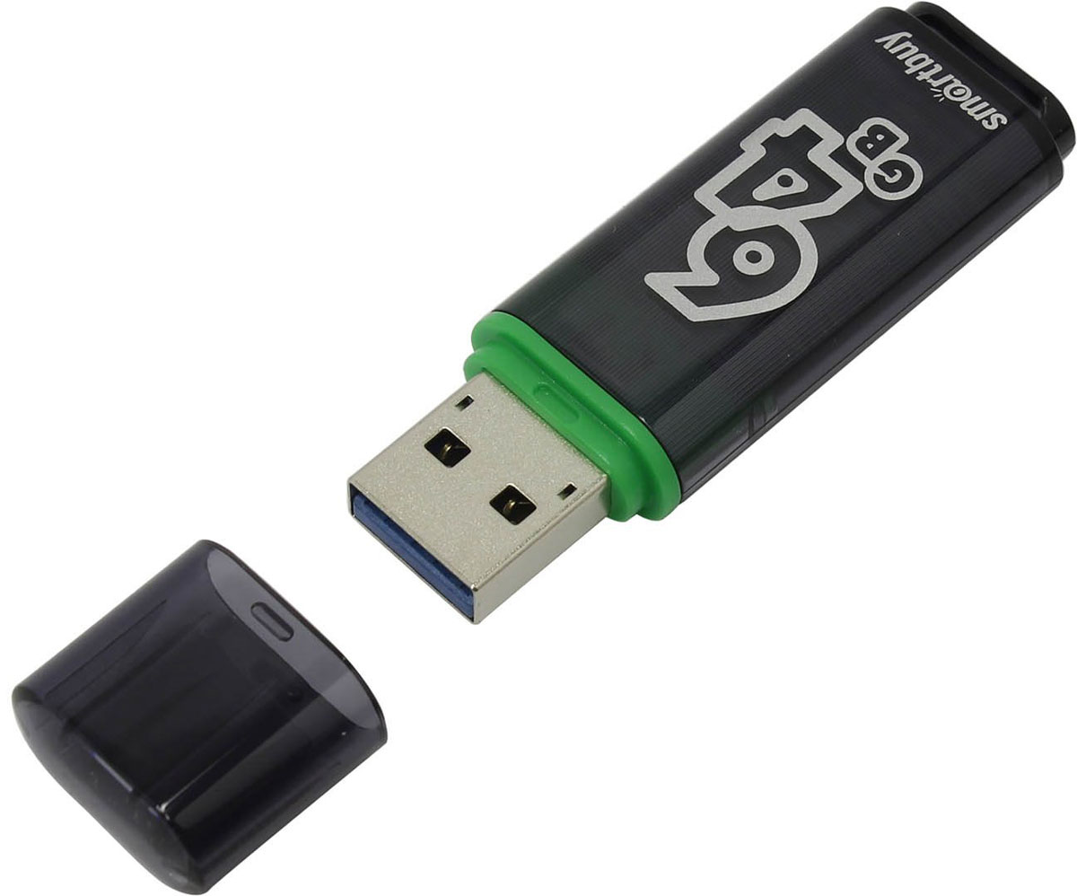 SmartBuy Glossy Series 3.0 64GB, Dark Grey USB-накопитель