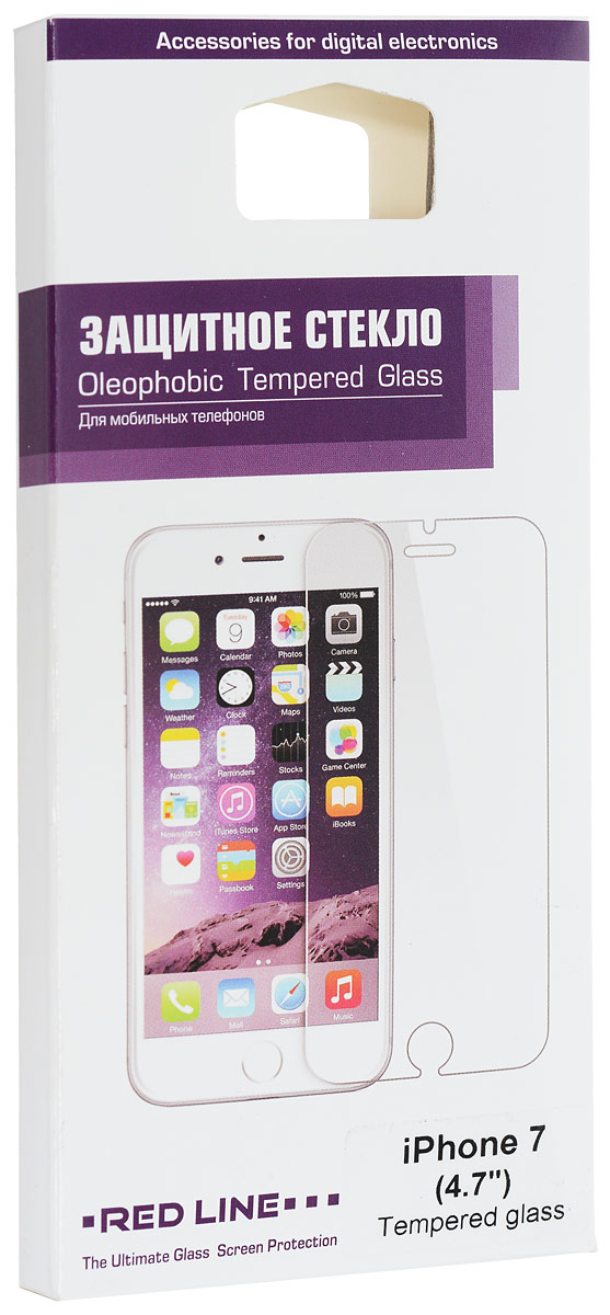 Red Line Tempered Glass защитное стекло для iPhone 7/8УТ000009670 Red Line Tempered Glass защитное стекло для iPhone 7/8УТ000009670Защитное стекло Red Line Tempered Glass предназначено для защиты поверхности экрана Apple iPhone 7 от царапин, потертостей, отпечатков пальцев и прочих следов механического воздействия. Оно имеет окаймляющую загнутую мембрану, а также олеофобное покрытие. Изделие изготовлено из закаленного стекла высшей категории, с высокой чувствительностью и сцеплением с экраном.Подходит для iPhone 8.