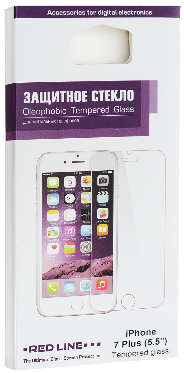 Red Line Tempered Glass защитное стекло для iPhone 7 Plus/8 PlusУТ000009673 Red Line Tempered Glass защитное стекло для iPhone 7 Plus/8 PlusУТ000009673Защитное стекло Red Line Tempered Glass предназначено для защиты поверхности экрана Apple iPhone 7 Plus от царапин, потертостей, отпечатков пальцев и прочих следов механического воздействия. Оно имеет окаймляющую загнутую мембрану, а также олеофобное покрытие. Изделие изготовлено из закаленного стекла высшей категории, с высокой чувствительностью и сцеплением с экраном.Подходит для iPhone 8 Plus.