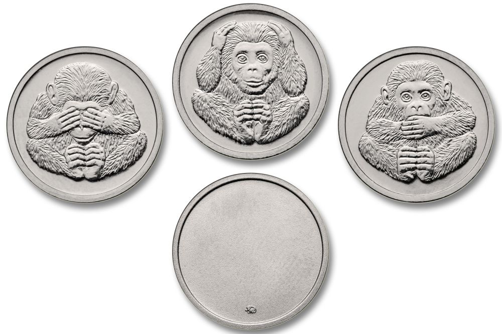 Набор из 3-х жетонов Московского монетного двора 