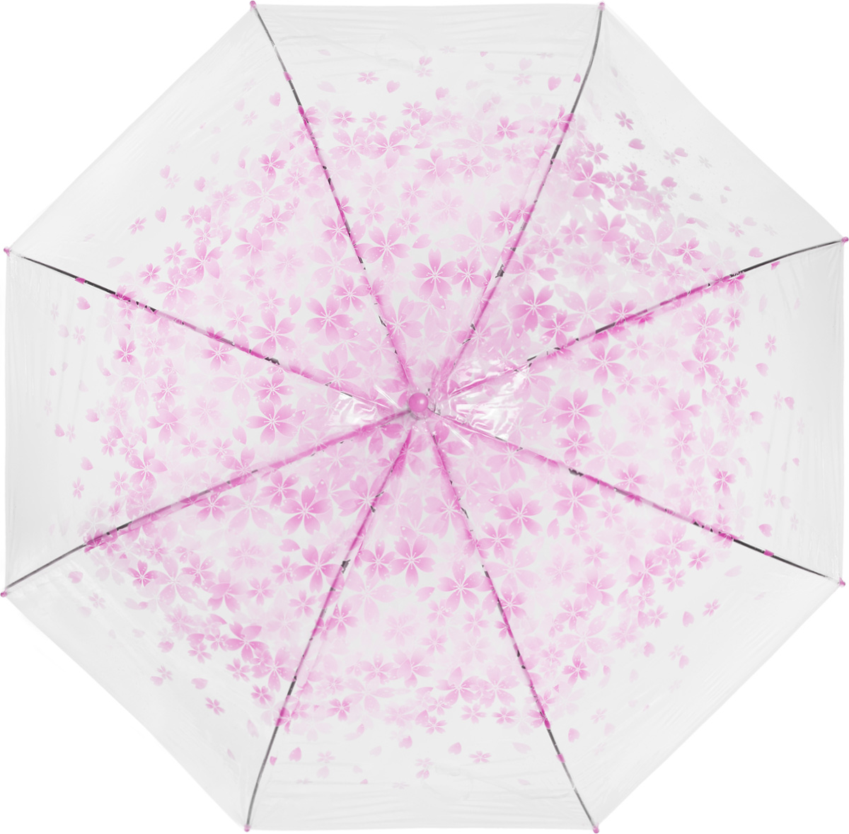 Зонт женский Эврика, цвет: прозрачный, розовый. 97506