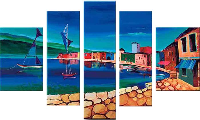 Картина Арт78 На берегу, модульная, 140 х 80 см. арт780082-2арт780082-2 Картина Арт78 На берегу, модульная, 140 х 80 см. арт780082-2арт780082-2Ничто так не облагораживает интерьер, как хорошая картина. Особенную атмосферу создаст крупное художественное полотно, размеры которого более метра. Подобные произведения искусства, выполненные в традиционной технике (холст, масляные краски), чрезвычайно капризны: требуют сложного ухода, регулярной реставрации, особого микроклимата – поэтому они просто не могут существовать в условиях обычной городской квартиры или загородного коттеджа, и требуют больших затрат. Данное полотно идеально приспособлено для создания изысканной обстановки именно у Вас. Это полотно создано с использованием как традиционных натуральных материалов (холст, подрамник - сосна), так и материалов нового поколения – краски, фактурный гель (придающий картине внешний вид масляной живописи, и защищающий ее от внешнего воздействия). Благодаря такой композиции, картина выглядит абсолютно естественно, и отличить ее от традиционной техники может только специалист. Но при этом изображение отлично смотрится с любого расстояния, под любым углом и при любом освещении. Картина не выцветает, хорошо переносит даже повышенный уровень влажности. При необходимости ее можно протереть сухой салфеткой из мягкой ткани.
