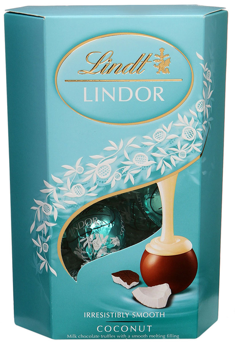 Lindt Lindor конфеты из молочного шоколада с кокосовой начинкой, 200 г8003340097534 Lindt Lindor конфеты из молочного шоколада с кокосовой начинкой, 200 г8003340097534Гармоничное сочетание молочного шоколада и кремовой начинки со вкусом кокоса. Нежные и вкусные сладости подарят яркие минуты наслаждения и в холодное время года напомнят о солнечном лете и приятном отдыхе.Уважаемые клиенты! Обращаем ваше внимание, что полный перечень состава продукта представлен на дополнительном изображении.
