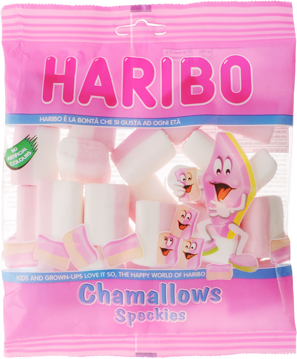 Haribo Шамеллоус Шпек зефирные конфеты, 100 г402008 Haribo Шамеллоус Шпек зефирные конфеты, 100 г402008Зефирные конфеты Haribo Шамеллоус. Шпек очень нежные на вкус, настоящее воздушное блаженство.Все зефирные конфеты Haribo можно поджаривать на костре/огне до появления сахарной корочки, класть в кофе для получения зефирной пенки и расплавлять в микроволновой печи для получения горячей карамельной массы, которую можно намазать на печенье!Уважаемые клиенты! Обращаем ваше внимание, что полный перечень состава продукта представлен на дополнительном изображении.
