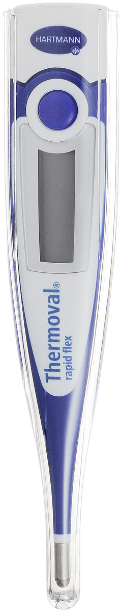 Paul Hartmann Термометр Thermoval Rapid FlexPZN-4102861 Paul Hartmann Термометр Thermoval Rapid FlexPZN-4102861Медицинский электронный термометр Paul Hartmann Thermoval Rapid Flex с гибким наконечником - это быстрый и легкий способ измерить температуру тела. Термометр предназначен для измерения температуры во рту, в подмышечной впадине и ректально. При производстве термометра использовались только безопасные материалы. Удобство измерения обеспечивается цифровым хорошо читаемым дисплеем с крупными цифрами и сверхбыстрой скоростью измерения (от 10 секунд, в зависимости от способа измерения). Уникальная высокоскоростная технология позволяет измерять температуру тела быстро, обеспечивая высочайшую точность измерений и надежность. По окончании измерения термометр отключится автоматически. Память последнего измерения дает возможность сравнивать полученные результаты.В комплект входит защитный футляр для термометра. Рекомендуется докупить 1 батарейку типа LR41 (товар комплектуется демонстрационной).