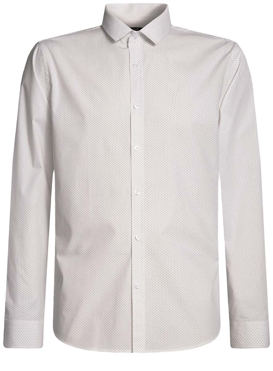 Рубашка мужская oodji Basic, цвет: белый, темно-синий. 3B110016M/19370N/1079D. Размер 38-182 (44-182)3B110016M/19370N/1079D Рубашка мужская oodji Basic, цвет: белый, темно-синий. 3B110016M/19370N/1079D. Размер 38-182 (44-182)3B110016M/19370N/1079DМужская рубашка oodji выполнена из натурального хлопка. Модель с длинными рукавами застегивается на пуговицы.