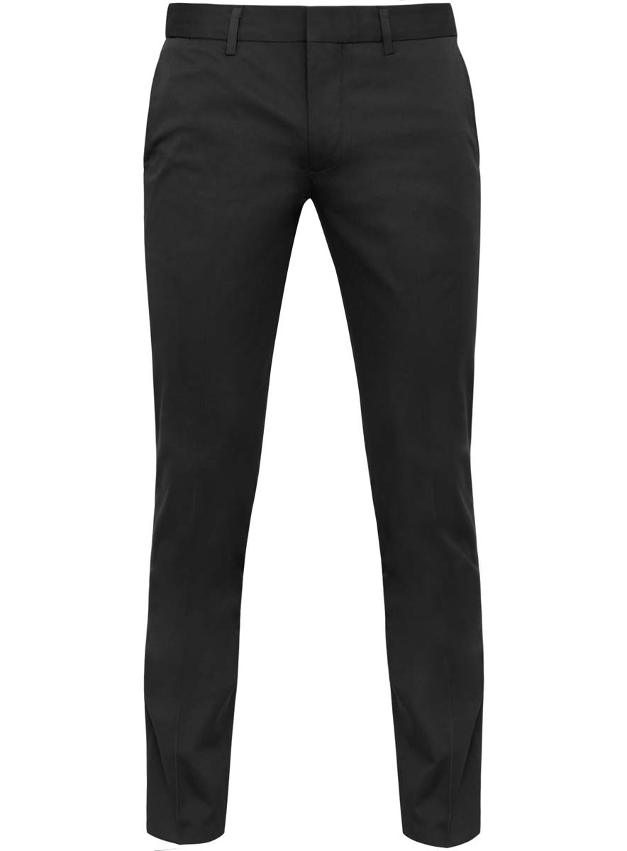 Брюки мужские oodji Basic, цвет: черный. 2B210007M/23421N/2900N. Размер 44-182 (52-182)2B210007M/23421N/2900N Брюки мужские oodji Basic, цвет: черный. 2B210007M/23421N/2900N. Размер 44-182 (52-182)2B210007M/23421N/2900NСтильные мужские брюки oodji Basic выполнены из хлопка с добавлением полиуретана. Модель-слим стандартной посадки застегивается на крючок в поясе и ширинку на застежке-молнии, с внутренней стороны - на пуговицу. Сзади пояс регулируется с помощью хлястиков с пуговицами и имеет шлевки для ремня. Спереди брюки дополнены двумя втачными карманами, сзади - двумя прорезными карманами.