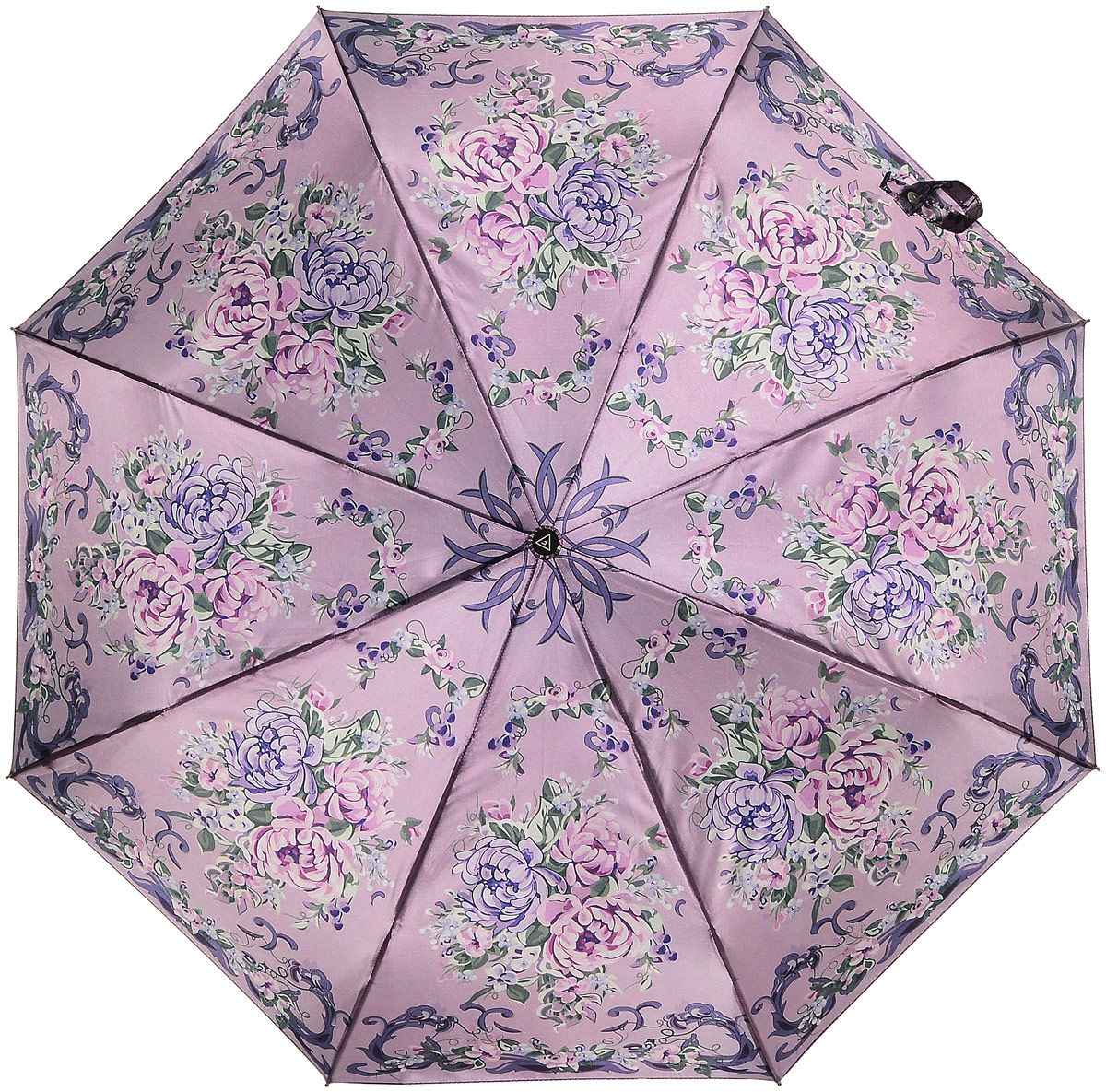 Зонт женский Fabretti, автомат, 3 сложения, цвет: фиолетовый. L-15110-6