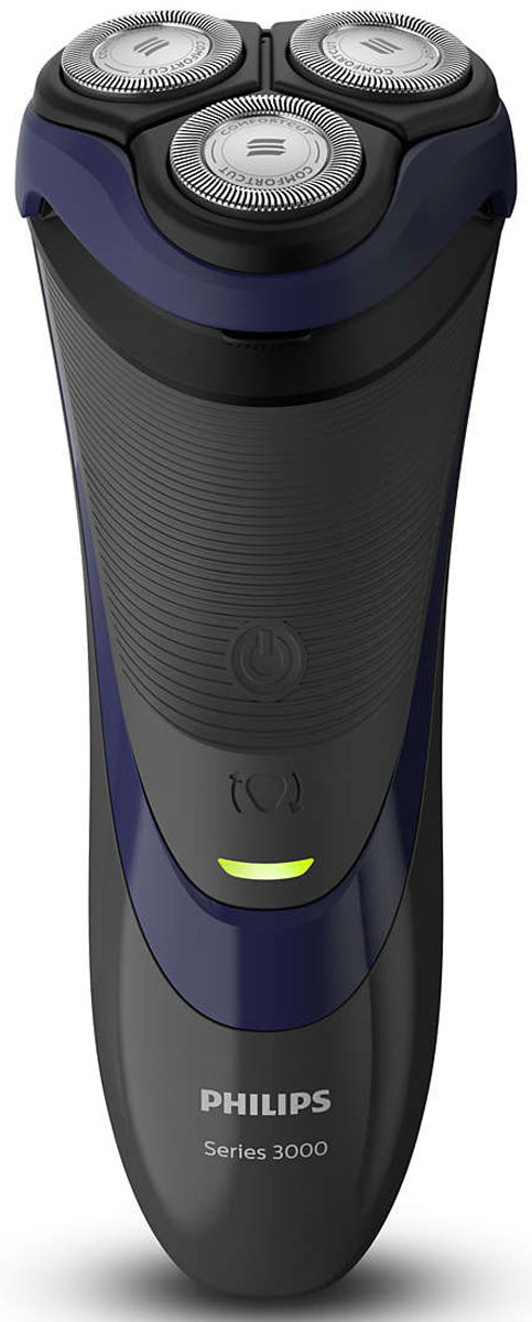 Philips S3120/06 электробритваS3120/06 Philips S3120/06 электробритваS3120/06Бритва Philips S3120/06 обеспечивает более комфортное бритье по доступной цене. Гибкие головки движутся в 4 направлениях, а благодаря системе лезвий ComfortCut вам гарантирован качественный результат.Комфортное сухое бритье достигается благодаря системе лезвий ComfortCut с закругленными краями бритвенных головок. Лезвия легко скользят по коже и защищают ее от порезов. Гибкие головки двигаются в 4 направлениях независимо друг от друга, повторяя контуры лица и обеспечивая простое бритье даже на шее и подбородке.Долгое время работы бритвы после каждой зарядки! Благодаря мощному, энергоэффективному литий-ионному аккумулятору бритва Philips S3120/06 долгие годы будет работать как новая. 8-часовой цикл зарядки обеспечивает от 45 минут работы (примерно 15 сеансов бритья). Вы также можете использовать прибор, подключив его к сети питания.Philips S3120/06 очень легко чистить - просто откройте головки и тщательно промойте под струей воды. Выбирайте удобный автономный режим работы при полной зарядке аккумулятора или проводной режим для использования бритвы во время зарядки.