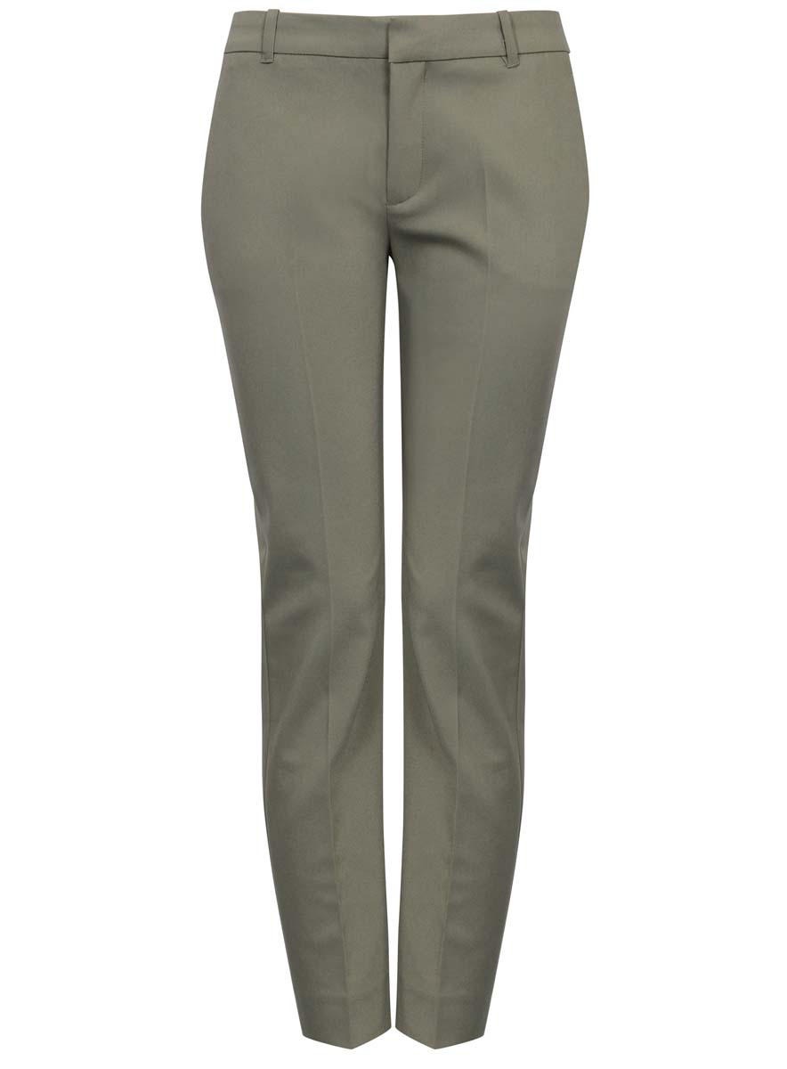 Брюки женские oodji Collection, цвет: хаки. 21701091/33574/6600N. Размер 42-170 (48-170)21701091/33574/6600N Брюки женские oodji Collection, цвет: хаки. 21701091/33574/6600N. Размер 42-170 (48-170)21701091/33574/6600NЖенские классические укороченные брюки oodji Collection выполнены из высококачественного материала. Модель стандартной посадки застегивается на пуговицу в поясе и ширинку на застежке-молнии. Пояс имеет шлевки для ремня. Спереди брюки дополнены втачными карманами, сзади - прорезными.