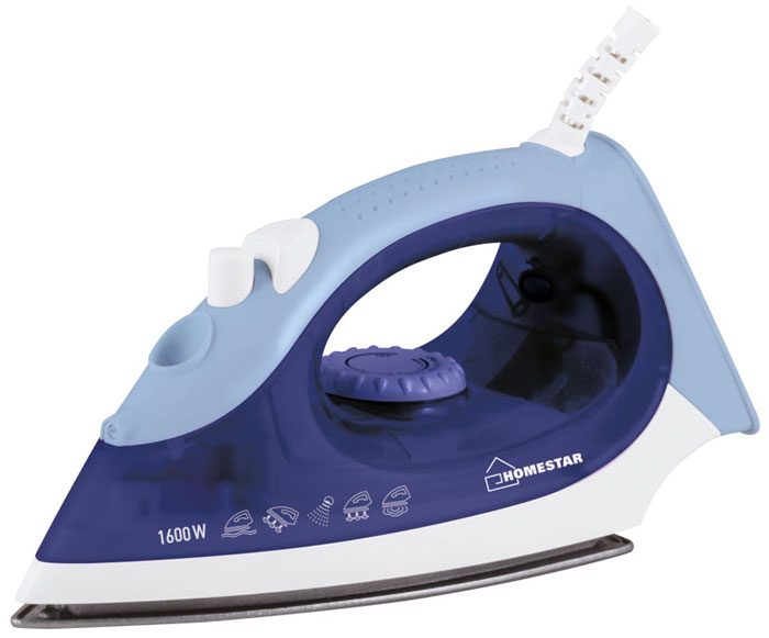 HomeStar HS-4002, Blue утюг54 002667 HomeStar HS-4002, Blue утюг54 002667Утюг HomeStar HS-4002 с тефлоновым покрытием подошвы превратит процесс глажки различных видов ткани в легкое и неутомительное занятие. Прибор обладает всеми необходимыми характеристиками для отличного результата: сухое глажение, отпаривание с регулировкой, функция разбрызгивания, возможность вертикального отпаривания. Модель оснащена функциями парового удара. Сетевой шнур длиной 1,5 метра крепится при помощи шарового механизма, что не позволяет ему запутаться во время эксплуатации.