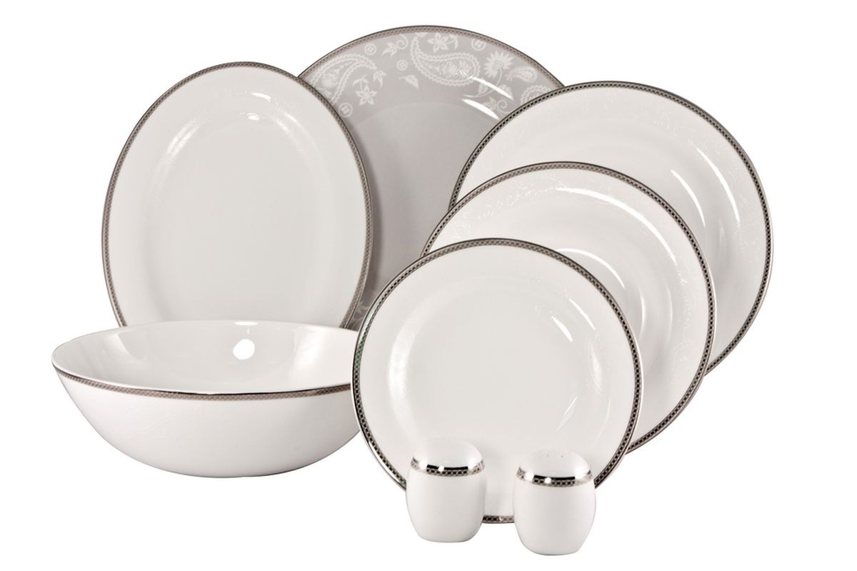 Сервиз столовый Royal Bone China Серебрянная вышивка, 23 предмета8942/23032 Сервиз столовый Royal Bone China Серебрянная вышивка, 23 предмета8942/23032