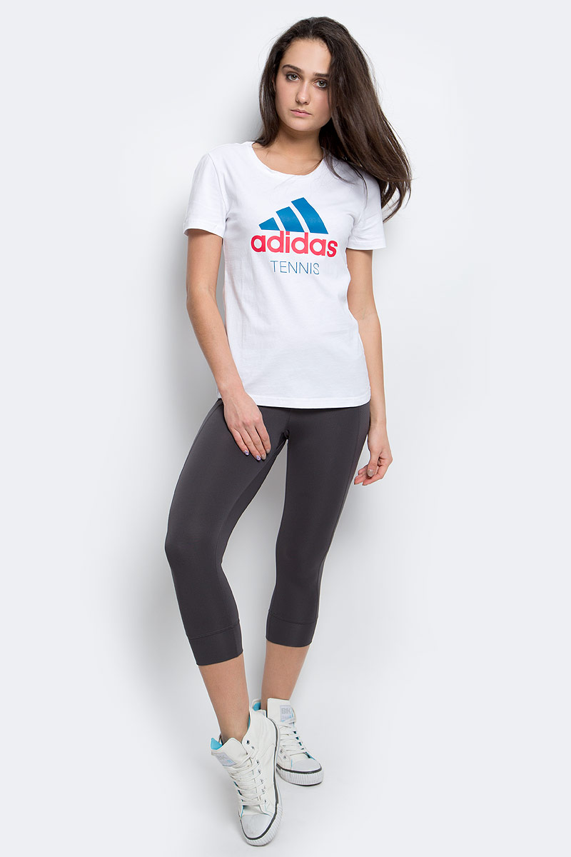 Футболка женская adidas Tennis, цвет: белый. AY5027. Размер S (42/44)AY5027 Футболка женская adidas Tennis, цвет: белый. AY5027. Размер S (42/44)AY5027Футболка Tennis - эта женская теннисная футболка, созданная в коллаборации со Стеллой Маккартни, идеально подойдет для долгих часов на корте. Вентиляция climacool и сетчатые вставки обеспечат комфорт без перегрева во время матчей. Современный приталенный крой.
