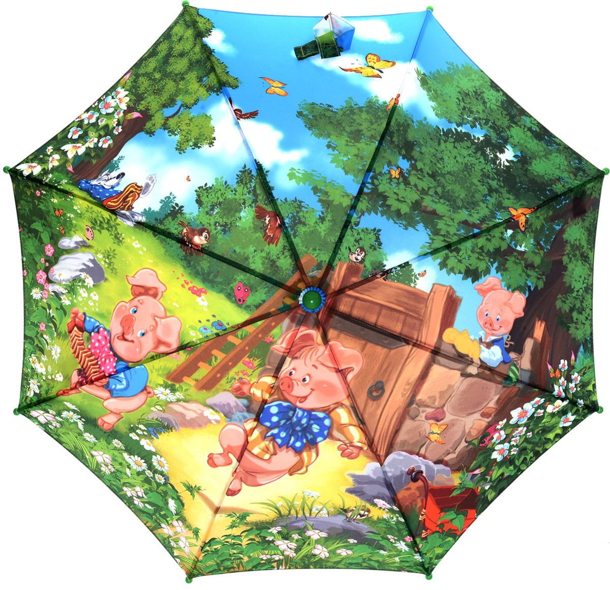 Зонт детский Zest, цвет: зеленый, розовый. 21665-05