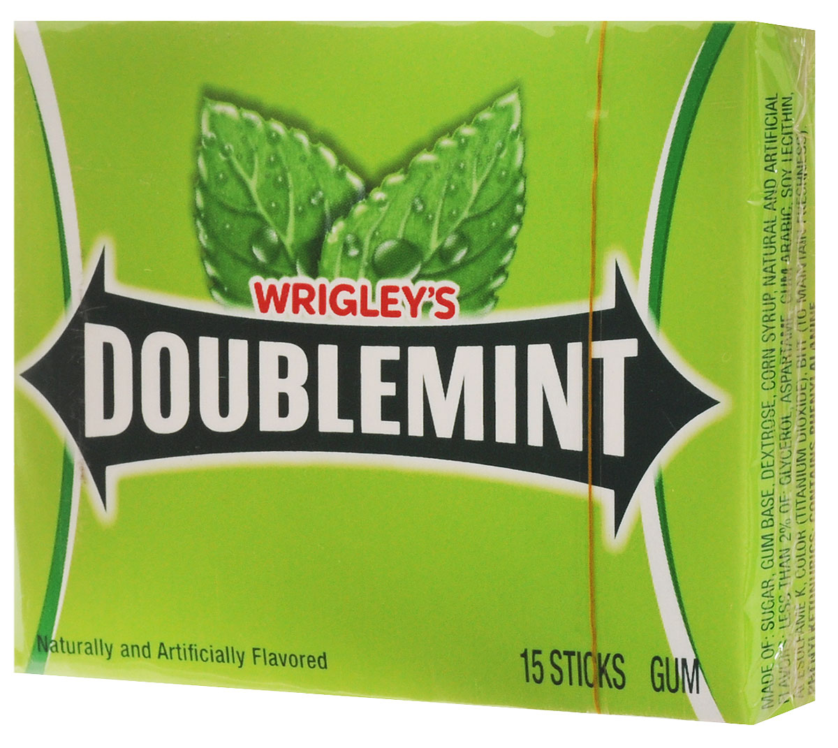 Doublemint жевательная резинка, 40,5 г226660 Doublemint жевательная резинка, 40,5 г226660Жевательная резинка Doublemint имеет мягкий, но насыщенный вкус перечной мяты, умеренную сладость и свежий аромат. Эфирные масла, которые входят в ее состав, гарантируют длительную свежесть дыхания, а также охраняют зубную эмаль от кариеса и налета. Это особенно пригодится тем, кто вынужден принимать пищу вне дома и не имеет возможности почистить зубы и воспользоваться нитью.Уважаемые клиенты! Обращаем ваше внимание, что полный перечень состава продукта представлен на дополнительном изображении.