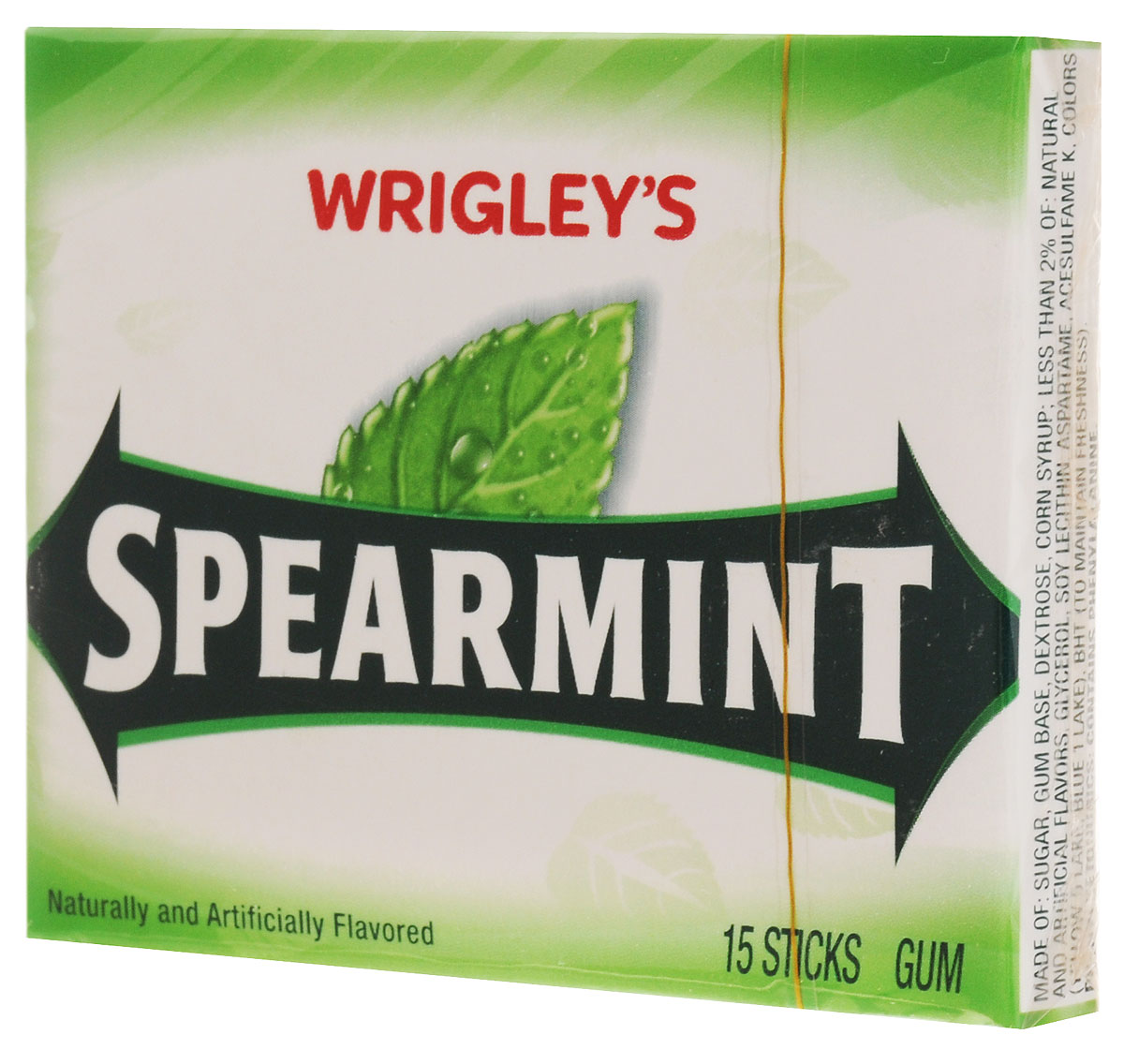 Wrigleys Spearmint жевательная резинка, 40,5 г226650 Wrigleys Spearmint жевательная резинка, 40,5 г226650Классическая жевательная резинка Wrigleys Spearmint. Великолепный мятный вкус дарит свежесть уже более 100 лет.Уважаемые клиенты! Обращаем ваше внимание, что полный перечень состава продукта представлен на дополнительном изображении.