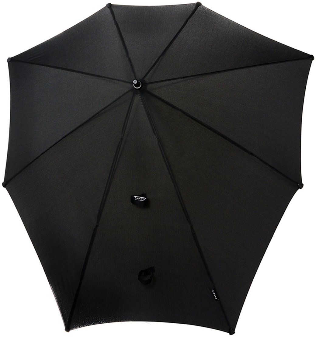 Зонт-трость Senz, полуавтомат, цвет: черный. 4011001