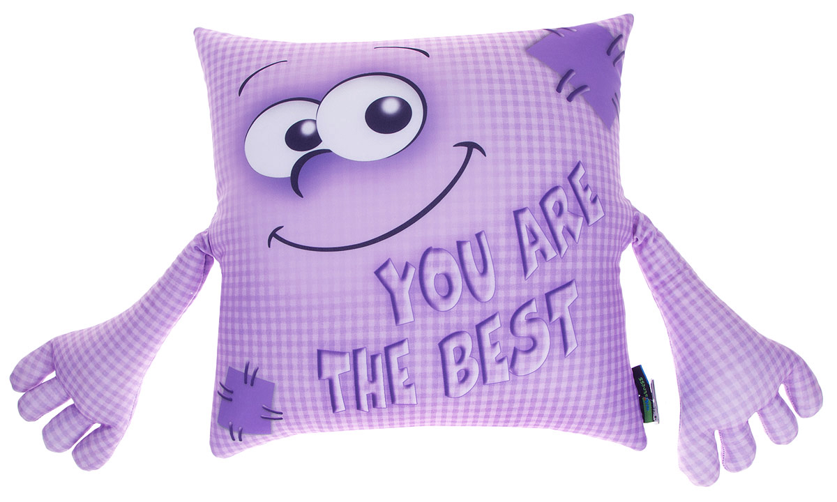Maxi Toys Подушка с ручками You Are The BestMT-D041403-A Maxi Toys Подушка с ручками You Are The BestMT-D041403-AЯркая и оригинальная подушка Maxi Toys You Are The Best с пришитыми мягкими ручками станет отличным аксессуаром к интерьеру любой детской комнаты! Подушка украшена принтом с изображением веселой рожицы и надписью You Are The Best.Мягкую подушку можно взять с собой в путешествие - в самолете и автомобиле положить ее под голову во время отдыха, а наполнение в виде маленьких полимерных шариков будет отлично снимать стресс. Размер подушки: 32 см х 32 см х 14 см.