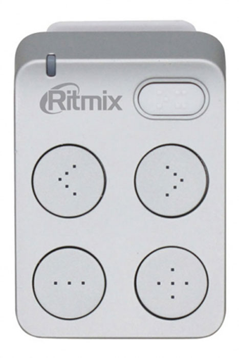 Ritmix RF-2500 8Gb, Silver MP3-плеер15118279 Ritmix RF-2500 8Gb, Silver MP3-плеер15118279Ritmix RF-2500 - компактный и удобный mp3-плеер с надёжным креплением в форме клипсы. Ваш верный спутник во время занятий спорта или активного отдыха.Управлять плеером невероятно удобно: кнопки переключения треков, а также изменения громкости расположены логично и понятно. Пальцы моментально запоминают расположение кнопок, что позволяет управлять гаджетом «вслепую», лёгким движением одной руки.