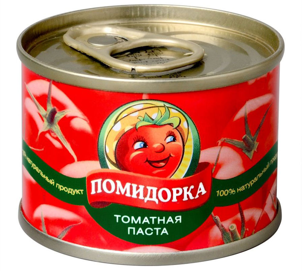 Помидорка Томатная паста, 70 г5032 Помидорка Томатная паста, 70 г5032Томатная паста Помидорка - гармоничный продукт с оригинальным, свежим вкусом, насыщенным цветом и ароматом. В ней отсутствуют искусственные пищевые добавки - это полностью натуральный продукт. Томатная паста Помидорка густая (содержит более 25-28% сухих веществ) и приготовлена только из помидоров. Рекомендуется использовать для приготовления сока, соусов, пиццы, подлив, супов, вторых блюд.