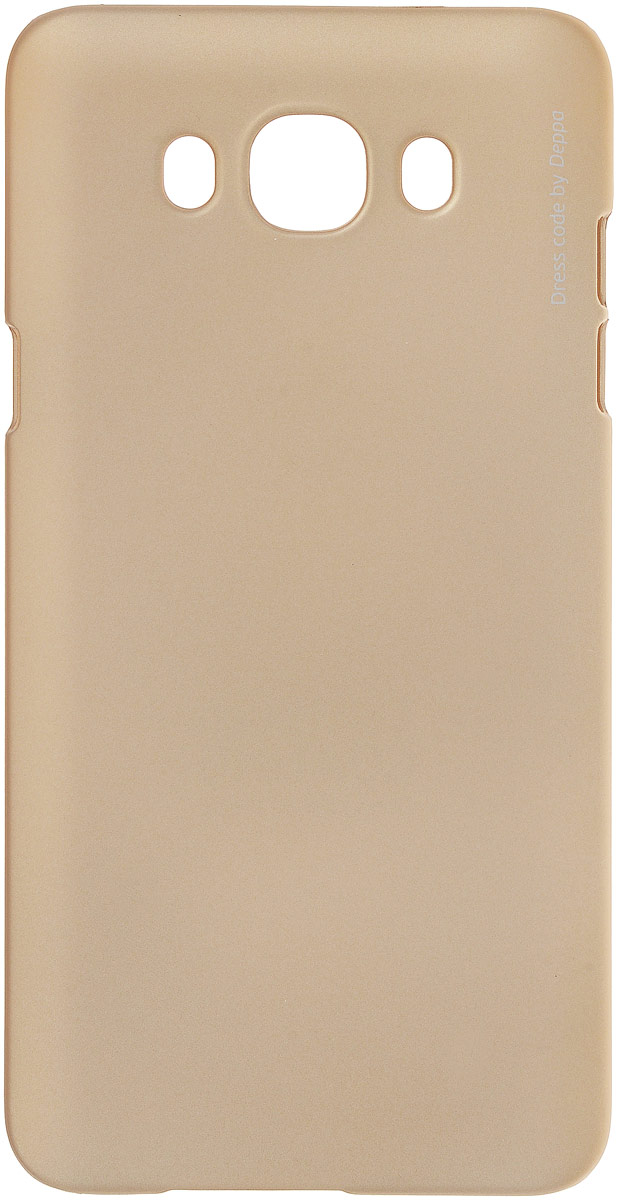 Deppa Air Case чехол для Samsung Galaxy J7 (2016), Gold83255 Deppa Air Case чехол для Samsung Galaxy J7 (2016), Gold83255Чехол Deppa Air Case для Samsung Galaxy J7 (2016) случай редкого сочетания яркости и чувства меры. Это стильная и элегантная деталь вашего образа, которая всегда обращает на себя внимание среди множества вещей. Благодаря покрытию soft touch чехол невероятно приятен на ощупь, поэтому смартфон не хочется выпускать из рук. Ультратонкий чехол (1 мм) повторяет контуры самого девайса, при этом готов принимать на себя удары - последствия непрерывного ритма городской жизни.Чехлы Deppa Air Case изготавливаются из высококачественного поликарбоната (PC) производства Вауеr, устойчивого к сколам, ударам и царапинам. Прочная поверхность чехла с покрытием soft touch обладает противоскользящим эффектом. Все функциональные отверстия чехла идеально подогнаны по размерам и местоположению, обеспечивая полный доступ к внешним портам, слотам и разъемам гаджета.