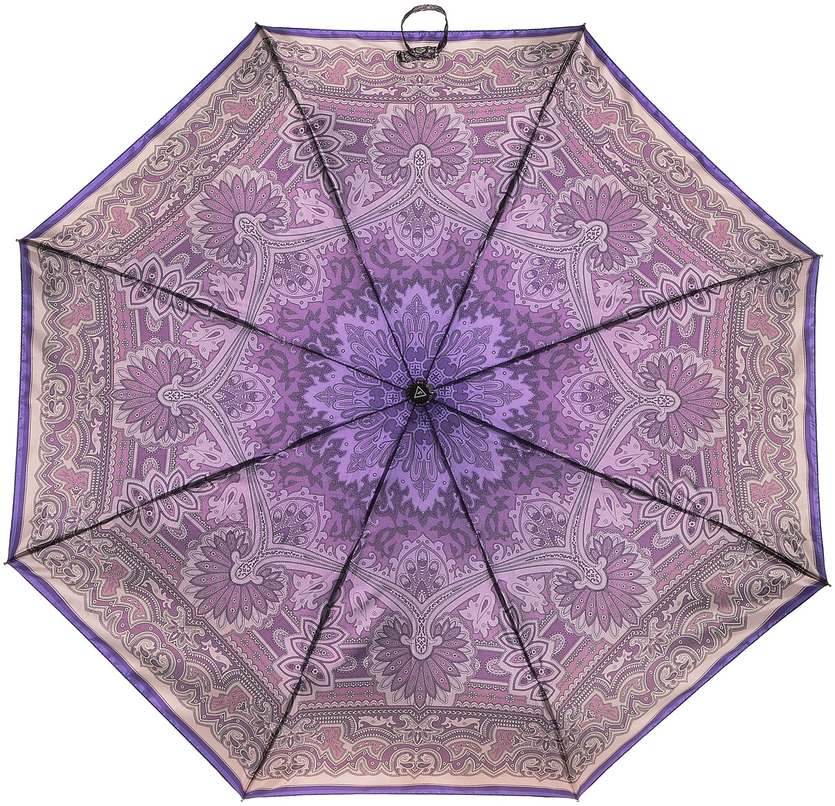 Зонт женский Fabretti, автомат, 3 сложения, цвет: фиолетовый, бледно-розовый. L-16113-6