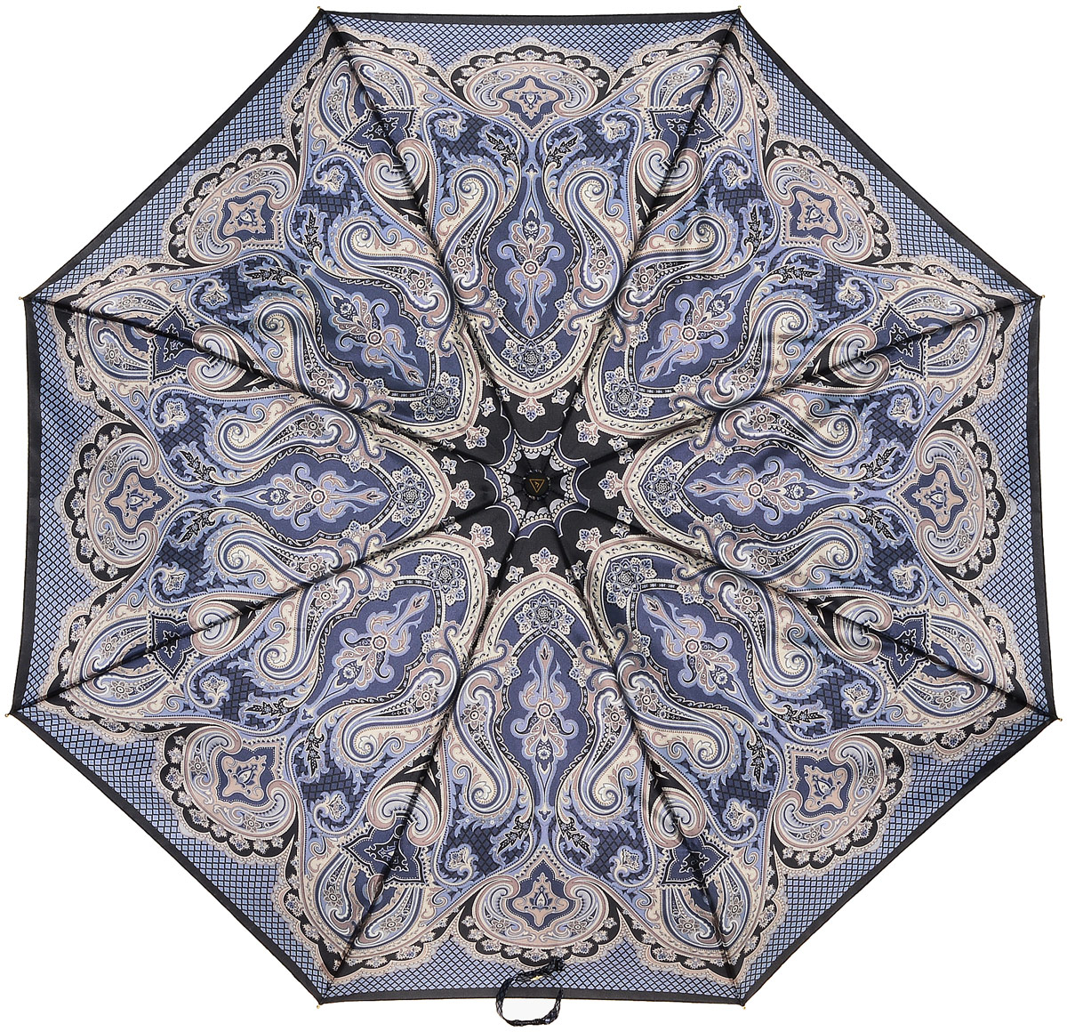 Зонт женский Fabretti, автомат, 3 сложения, цвет: синий, черный, бежевый. S-16106-6