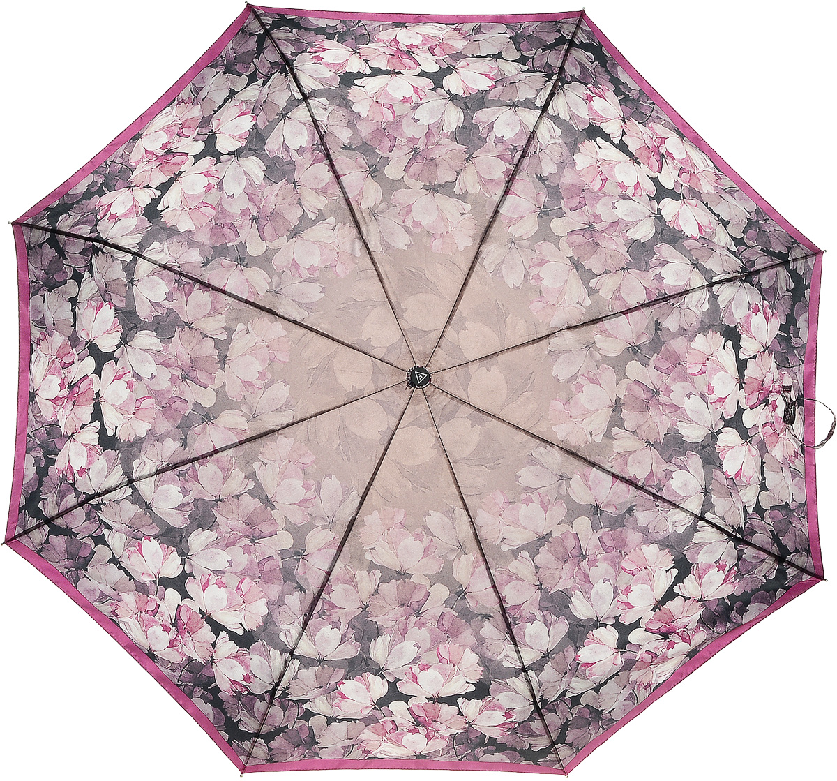Зонт женский Fabretti, автомат, 3 сложения, цвет: розовый, темно-фиолетовый, темно-бежевый. L-16113-4