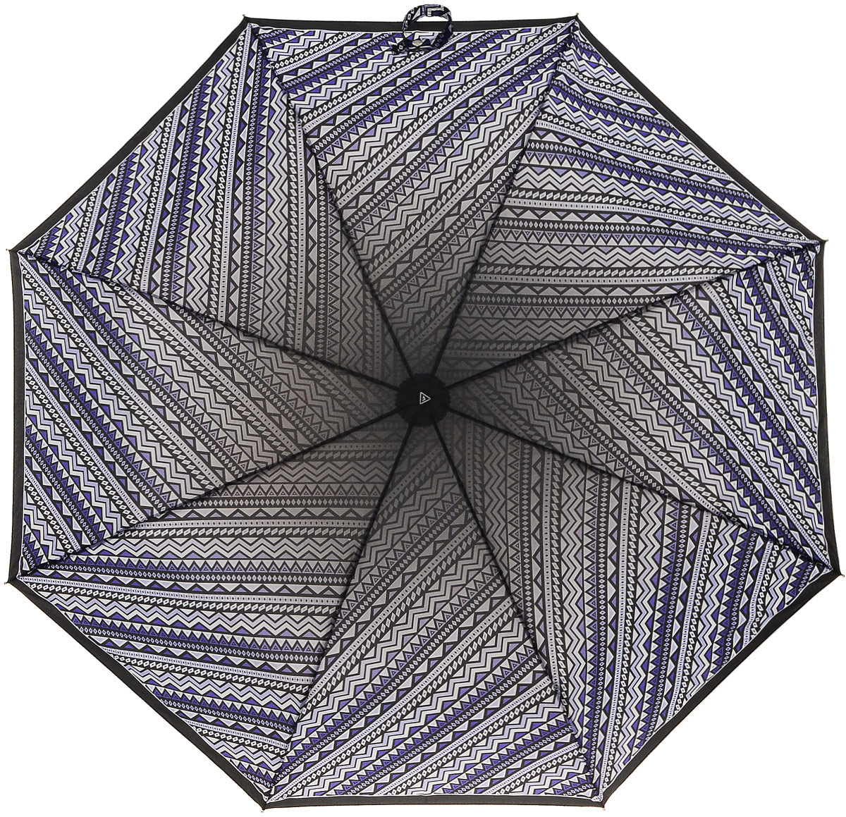 Зонт женский Fabretti, автомат, 3 сложения, цвет: фиолетовый, светло-серый, черный. L-16108-5