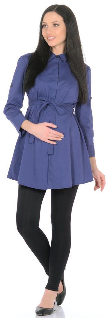 Блузка для беременных Mammy Size, цвет: синий. 3068302173. Размер 503068302173 Блузка для беременных Mammy Size, цвет: синий. 3068302173. Размер 503068302173Утонченная блузка-рубашка свободного кроя с пояском. Прекрасно подойдет для офиса.