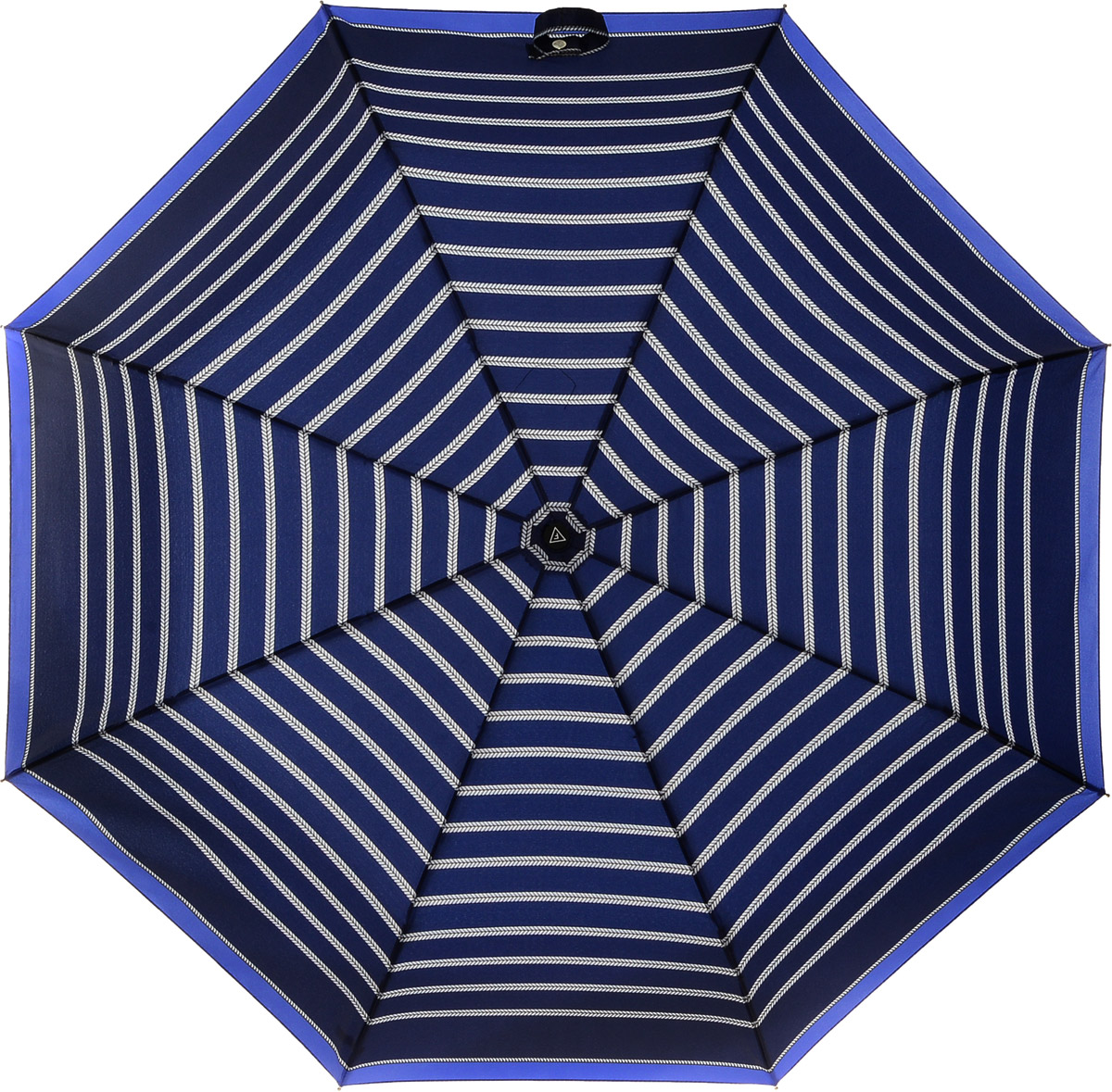 Зонт женский Fabretti, автомат, 3 сложения, цвет: синий, темно-синий, серый. L-16108-2