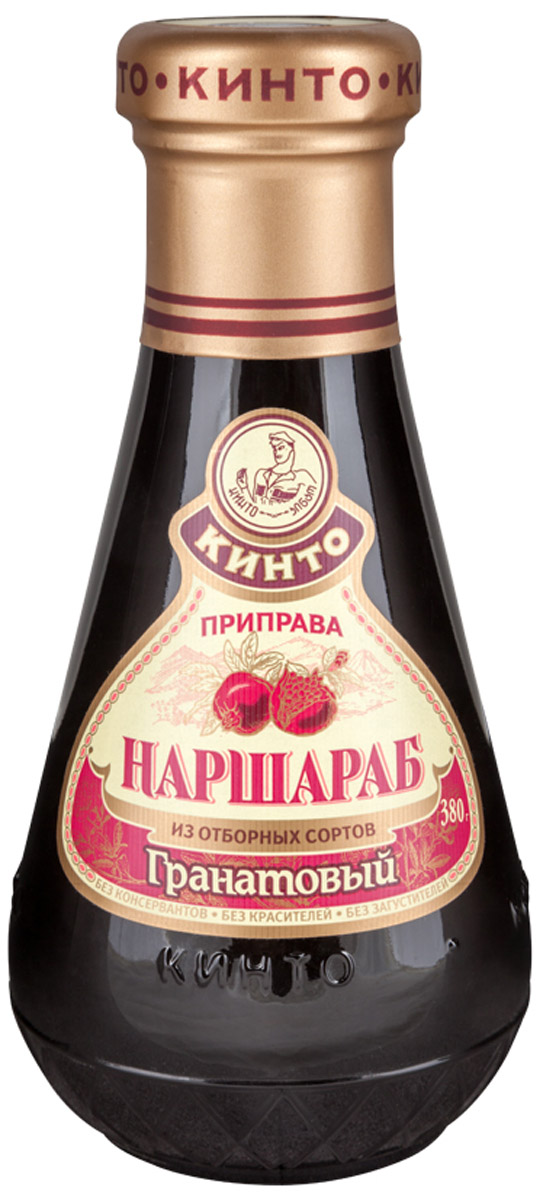 Кинто Наршараб соус гранатовый, 380 г3005 Кинто Наршараб соус гранатовый, 380 г3005Гранатовый соус Кинто Наршараб производится исключительно из культурного и дикорастущего граната, произрастающего в Азербайджане. Не содержит ГМО, красителей, загустителей и консервантов. Соус обладает изысканным, терпким, приятным и пикантным вкусом. Гранатовый соус великолепно подходит к мясным и рыбным блюдам и способен покорить сердце любого гурмана.