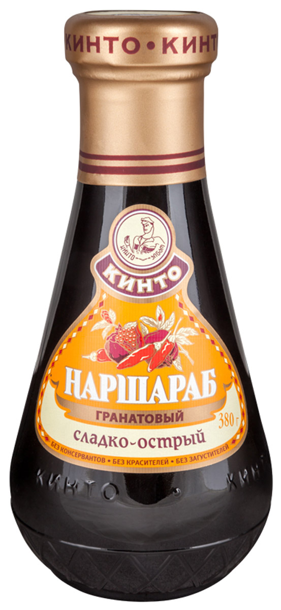 Кинто Наршараб сладко-острый соус гранатовый, 380 г3006 Кинто Наршараб сладко-острый соус гранатовый, 380 г3006Гранатовый соус Кинто Наршараб производится исключительно из культурного и дикорастущего граната, произрастающего в Азербайджане. Перцы Tabasco в составе соуса придают ему особую пикантность. Не содержит ГМО, красителей, загустителей и консервантов. Соус обладает приятным, пикантным, гармоничным вкусом. Гранатовый соус великолепно подходит к мясным и рыбным блюдам и способен покорить сердце любого гурмана.