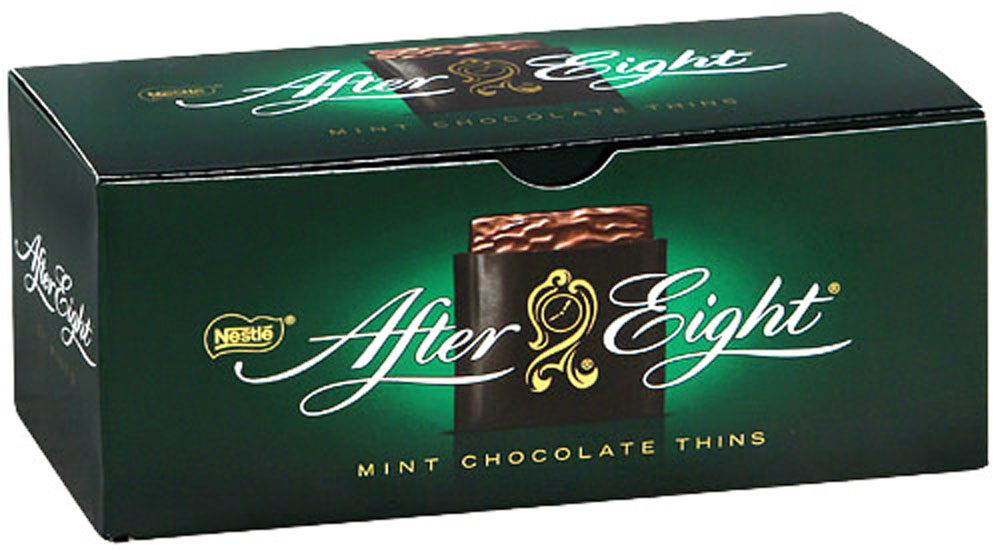 After Eight шоколадные конфеты со вкусом мяты, 200 г12253681 After Eight шоколадные конфеты со вкусом мяты, 200 г12253681Тонкие конфеты из темного шоколада с ментоловой начинкой. Отличаются приятным сладким вкусом с мятными нотками.Уважаемые клиенты! Обращаем ваше внимание, что полный перечень состава продукта представлен на дополнительном изображении.