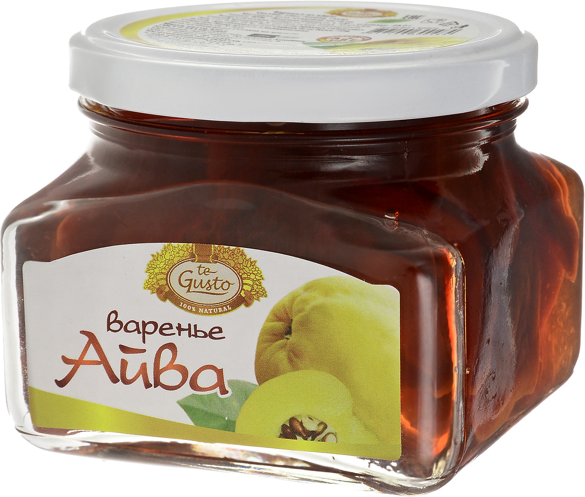 te Gusto Варенье из айвы, 430 г4657155300484 te Gusto Варенье из айвы, 430 г4657155300484В древности айву считали разновидностью яблони. Историки даже полагают, что именно айва была тем самым яблоком, которое Парис поднес богине любви в знаменитом споре о красоте между Афродитой, Герой и Афиной. В Древней Греции айва пользовалась таким почетом, что в законах Солона ее предписывалось вкушать в день свадьбы, чтобы жизнь новобрачных была так же хороша, как благородный запах айвы. И до сих пор в некоторых странах айву вместо душистых саше кладут в платяные шкафы для придания белью и одежде приятного запаха.Как лекарственное средство айва употреблялась еще в древности, что совсем неудивительно, ведь этот плод - настоящий кладезь полезных веществ.В айве содержатся глюкоза, фруктоза и сахароза, дубильные вещества, минеральные соли, яблочная, винная и лимонная кислоты, эфирное масло, железо, бета-каротин и фитонциды. Поэтому плоды обладают вяжущим, мочегонным, кровоостанавливающим и антисептическим действием, а семена - смягчающими и противовоспалительными свойствами.В народной медицине многих стран отвар плодов и вареные плоды айвы широко применяются при желудочно-кишечных заболеваниях, для улучшения деятельности пищеварительного тракта. Тертые вареные плоды рекомендуются также при болезнях печени.
