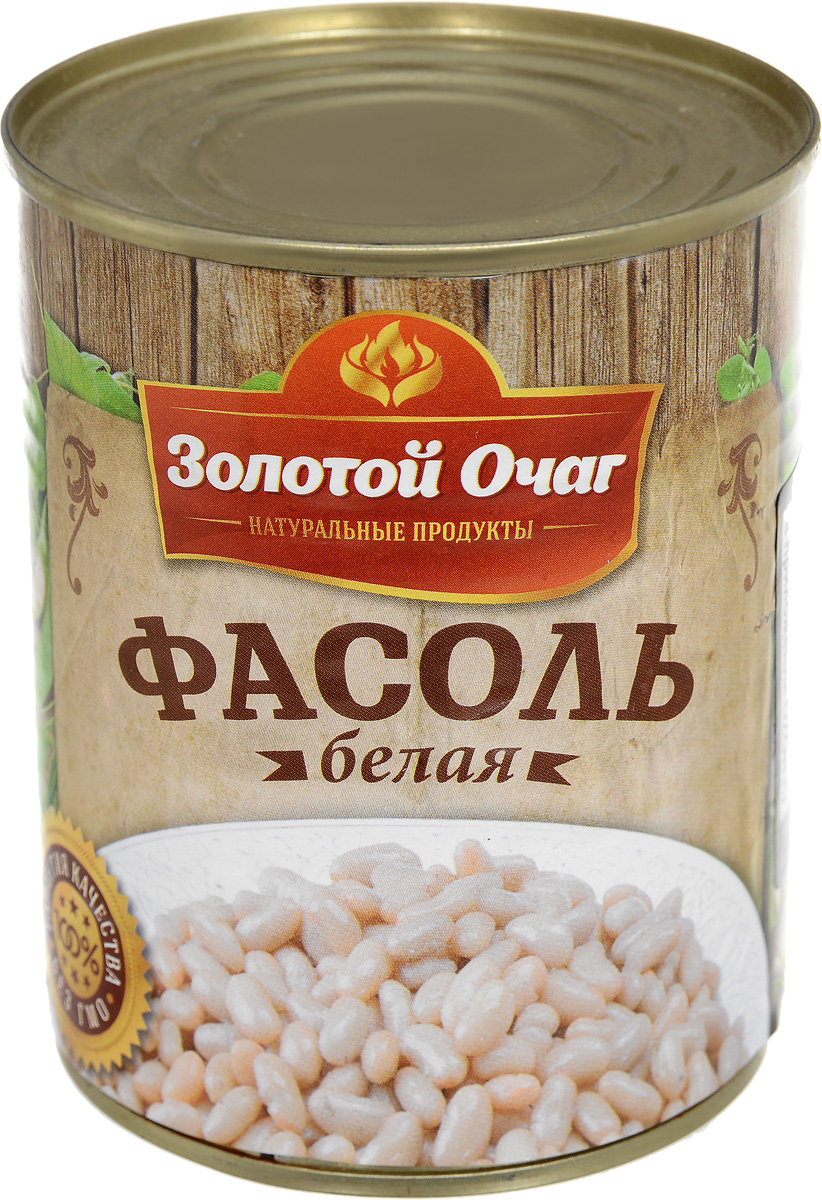 Золотой Очаг фасоль белая консервированная, 360 г4607816070041 Золотой Очаг фасоль белая консервированная, 360 г4607816070041Белая консервированная фасоль входит в основной список продуктов, необходимых спортсменам, лицам, ведущим активный образ жизни и занимающимся физическим трудом.Этот продукт является отличным источником незаменимых растительных белков. Богатое содержание витаминов типа А, В, РР, К, Е и С, обуславливает пользу употребления консервированной белой фасоли для улучшения состояния кожи, волос и ногтей.