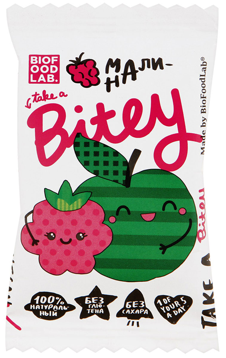 Take A Bitey Яблоко-Малина батончик фруктово-ягодный, 25 г4650062591037 Take A Bitey Яблоко-Малина батончик фруктово-ягодный, 25 г4650062591037Абсолютно натуральный перекус из малины и яблок для маленьких открывателей. В каждом батончике удивительное сочетание полезных фруктов и ягод, которое придется по вкусу начинающим гурманам.Уважаемые клиенты! Обращаем ваше внимание, что полный перечень состава продукта представлен на дополнительном изображении.