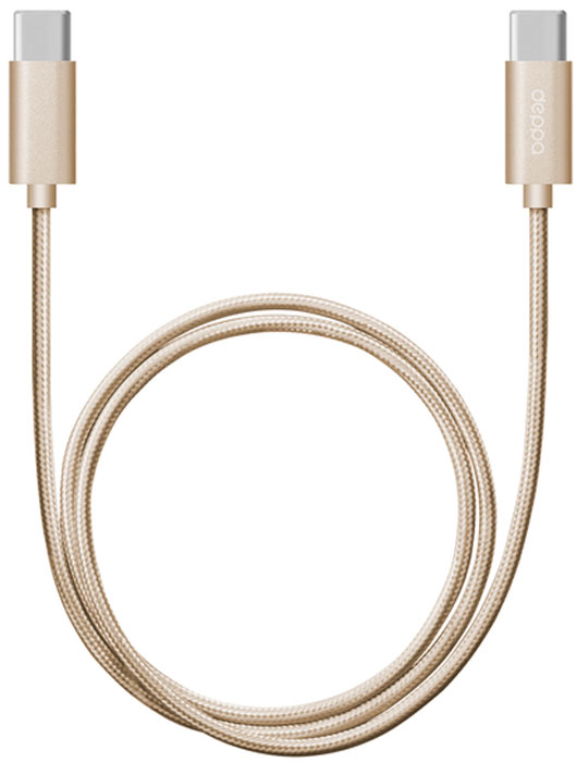 Deppa Alum, Gold дата-кабель USB Type-C (1,2 м)72247 Deppa Alum, Gold дата-кабель USB Type-C (1,2 м)72247Дата-кабель Deppa Alum USB Type-C предназначен для синхронизации и зарядки смартфонов и планшетных компьютеров. Подходит для подключения к MacBook, Chromebook и другим устройствам с разъемом USB Type-C.