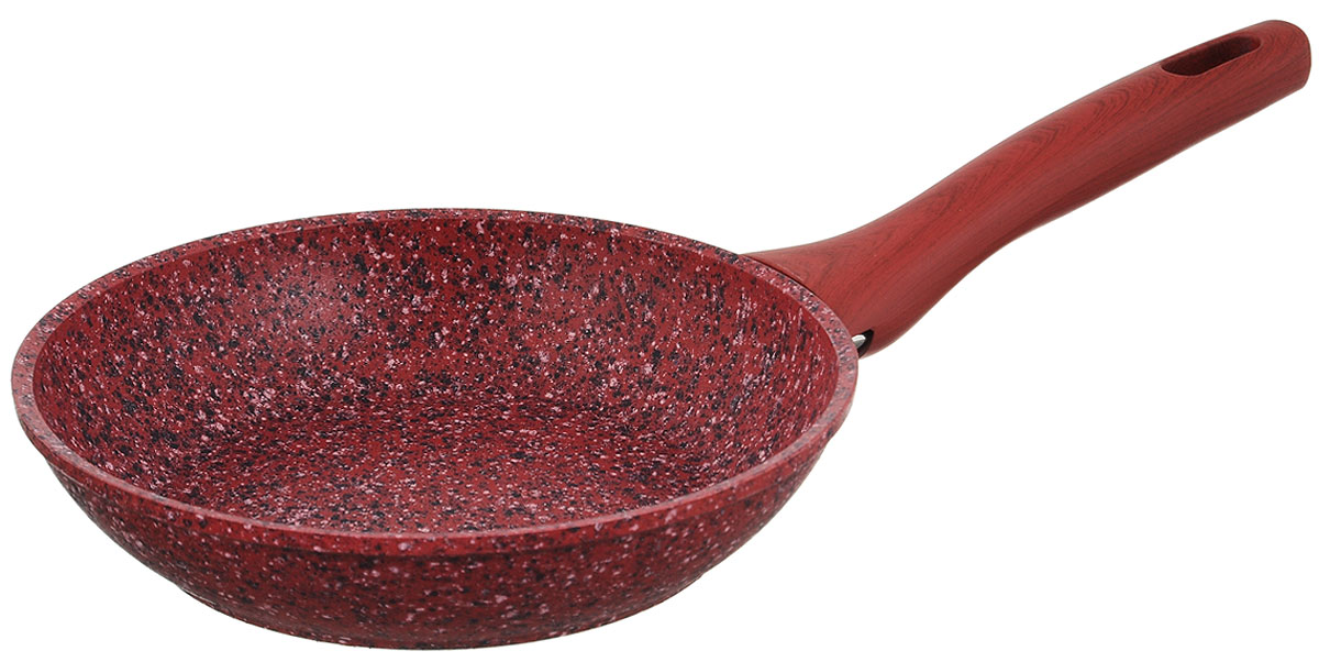 Сковорода Fissman Imperial Red, с антипригарным покрытием. Диаметр 20 смAL-4354.20 Сковорода Fissman Imperial Red, с антипригарным покрытием. Диаметр 20 смAL-4354.20Сковорода Fissman Imperial Red изготовлена из алюминия с пятислойным антипригарным покрытием EcoStone. Такое покрытие стойкое к появлению царапин и истиранию. Толстое, идеально гладкое дно обеспечивает равномерное распределение тепла. Сковорода оснащена удобной пластиковой ручкой, которая не нагревается в процессе приготовления пищи. Сковорода Fissman Imperial Red создана, чтобы удовлетворить потребности самых взыскательных кулинаров и профессиональных шеф-поваров. Это результат сочетания уникального производственного процесса, современного дизайна, непревзойденного качества и использования передовых сертифицированных материалов. Подходит для использования на всех типах плит, даже на индукционных. Можно мыть в посудомоечной машине. Высота стенки: 4,5 см. Длина ручки: 17 см.