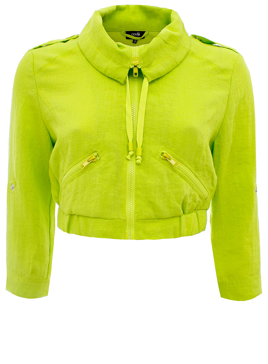 Куртка женская oodji Ultra, цвет: зеленый. 10303011/19625/6A00N. Размер 36-170 (42-170)