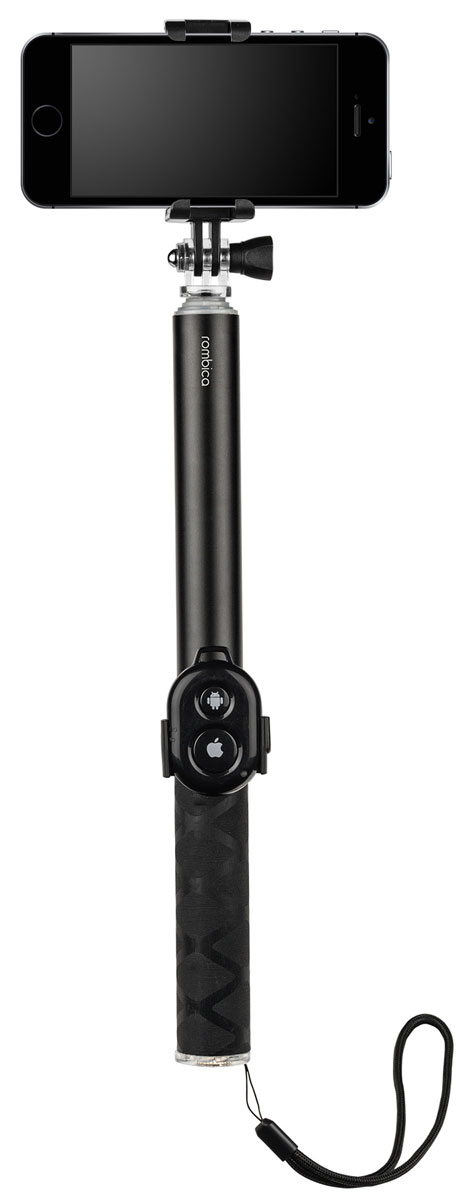 Rombica Smart Pod SP-04 монопод для селфиSPS-00040 Rombica Smart Pod SP-04 монопод для селфиSPS-00040Ручной монопод Rombica Smart Pod SP-04 с удобной ручкой и беспроводной кнопкой для съемки. Подходит для смартфонов, камер, фотоаппаратов и GoPro HERO. Кнопка удобно крепится на корпусе монопода. В сложенном состоянии длина Rombica Smart Pod SP-04 составляет всего 28,7 см, что позволяет носить его с собой в сумке или рюкзаке. В разложенном состоянии длина монопода 117,2 см. При этом устройство достаточно легкое.Минимальная ширина смартфона: 56 ммМаксимальная ширина смартфона: 80 ммBluetooth 3.0Дистанция пульта ДУ: 10 мЭлемент питания пульта ДУ: CR2032Время автономной работы пульта ДУ до 6 месяцев