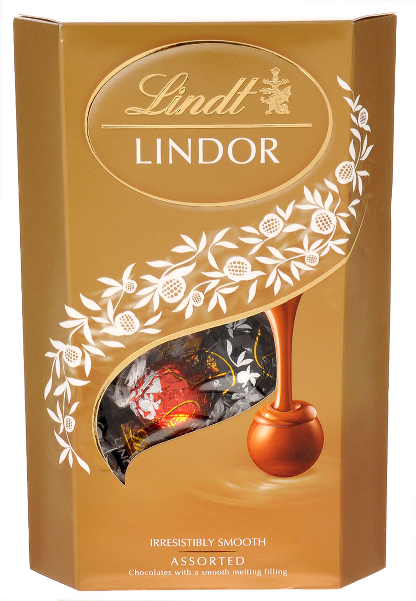 Lindt Lindor шоколадные конфеты ассорти, 337 г8003340097015 Lindt Lindor шоколадные конфеты ассорти, 337 г8003340097015Lindor Ассорти - это коллекция из четырех великолепных вкусов нежнейших шоколадных конфет Lindor, которая точно не оставит вас равнодушными.Состав набора:Конфеты из нежнейшего молочного шоколада с тающей кремовой начинкойКонфеты из нежнейшего белого шоколада с тающей кремовой начинкойКонфеты из нежнейшего горького шоколада 60% какао с тающей начинкойКонфеты из нежнейшего молочного шоколада с кусочками фундука и тающей кремовой начинкойУважаемые клиенты! Обращаем ваше внимание, что полный перечень состава продукта представлен на дополнительном изображении.