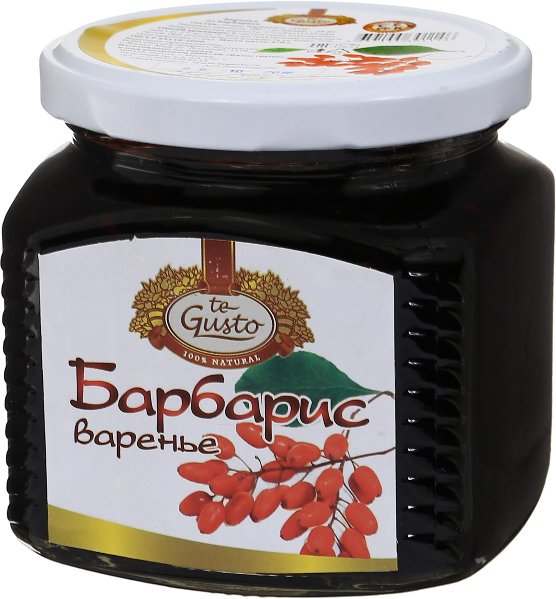 te Gusto Варенье из барбариса, 470 г4657155301146 te Gusto Варенье из барбариса, 470 г4657155301146Барбарис - уникальное растение, которое славится не только своим ароматом, но и полезными свойствами.Ягоды барбариса - это кладезь витамина С, аскорбиновой, яблочной и лимонной кислоты. Поэтому употребление продуктов на основе барбариса поможет при снятии жара и для остановки кровотечения.Если у вас наблюдается заболевание печени, мочевого пузыря, почек, то ни в коем случае не пренебрегайте столь важной для вас ягодой.