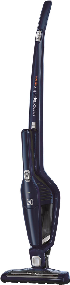 Electrolux ERG101 пылесосERG101 Electrolux ERG101 пылесосERG101Беспроводной пылесос Electrolux Ergorapido (ERG101), выполненный в элегантном цветовом решении сочетает в себе гибкость и маневренность с мощностью и эффективностью. Литиевая батарея TurboPower battery обеспечивает длительное время работы и быструю зарядку.Высокопроизводительная литиевая батарея TurboPower обеспечивает увеличение мощности и времени работы: по сравнению с никель-кадмиевой батареей время работы прибора увеличено вдвое, его вес ниже и он удобнее в использовании. Батарея легко заменяется, быстро заряжается, время работы на ней достигает 21 минуту, а индикатор предупредит о необходимости ее зарядки.Маневренность в диапазоне 180° EasySteer, эргономичный дизайн, продуманная конструкция насадки и большие задние колеса привнесут гибкость в ход вашей уборки и обеспечат плавность поворотов и перемещения прибора на всех типах полов. Два режима мощности позволят подобрать режим уборки для различных поверхностей. Завершив уборку, просто верните пылесос на базу.Оцените идеальную гибкость и функциональность дизайна. Будь то большая площадь или маленький труднодоступный участок – Ergorapido справится со своей задачей. Легкосъемный ручной блок позволит с легкостью убраться на кухонном столе, мебели или внутри салона машины.Удобная способность прибора стоять самостоятельно позволяет оставлять его по желанию в вертикальном положении. Это идеальное решение для случаев, когда необходимо сделать паузу в уборке.