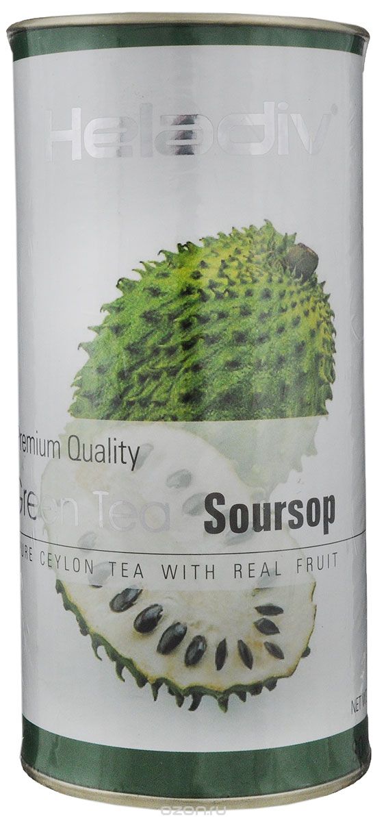 Heladiv Soursop чай зеленый листовой с ароматом саусепа, 100 г4791007010005 Heladiv Soursop чай зеленый листовой с ароматом саусепа, 100 г4791007010005Heladiv Green Soursop - это сочетание элитного цейлонского чая с насыщенным ароматом и кусочками саусепа. Подарит неповторимые ощущения и заряд бодрости.
