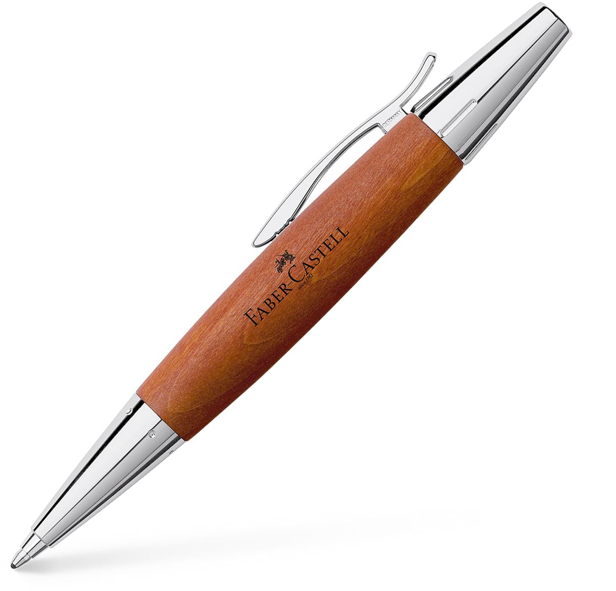 Faber-Castell Ручка шариковая E-motion Birnbaum B цвет чернил черный148382 Faber-Castell Ручка шариковая E-motion Birnbaum B цвет чернил черный148382Шариковая ручка высшего качества Faber-Castell E-motion Birnbaum B станет незаменимым атрибутом для учебы или работы. Корпус ручки выполнен из грушевого дерева светло-коричневого оттенка и оснащен поворотным механизмом twist. Высококачественные чернила позволяют добиться идеальной плавности письма. Ручка оснащена упругим клипом для удобной фиксации на бумаге или одежде.